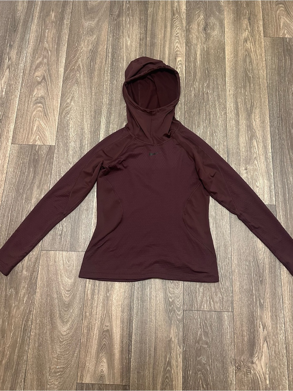 Nike Women's Burgundy Hooded Long Sleeve Pullover
